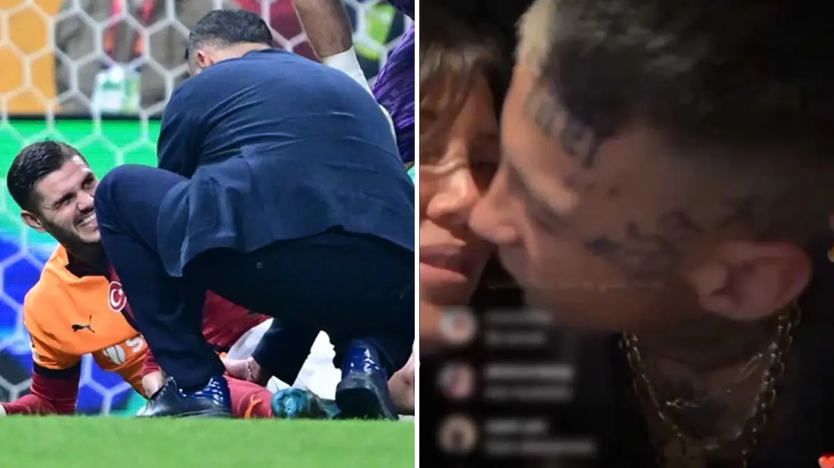 Mauro Icardi’nin sakatlandığı anlarda Wanda Nara’nın yaptığına bakın